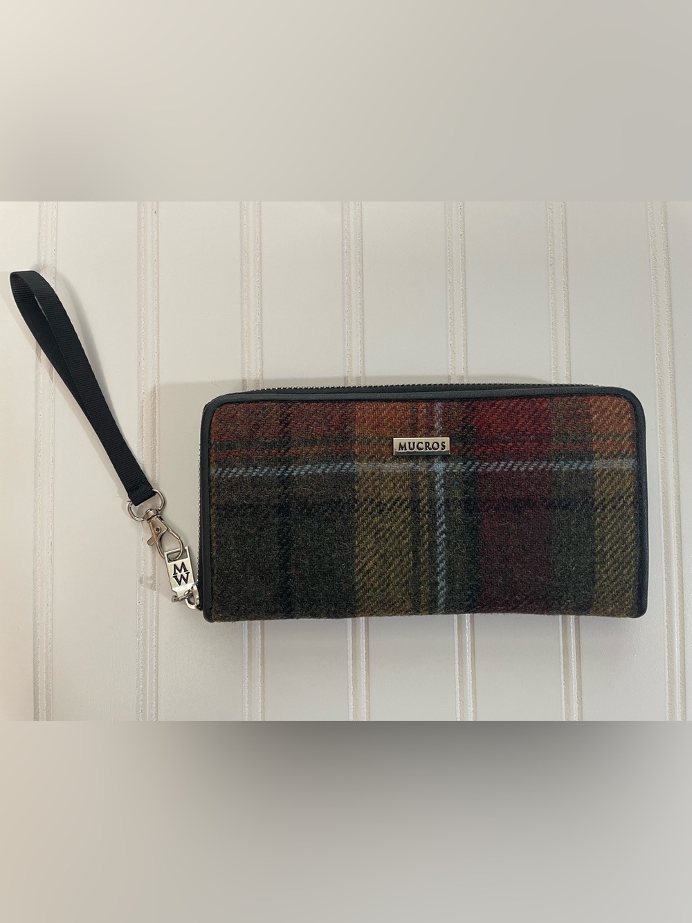 Wool Irish Tweed Wallet By Mucros Weavers Fall Colors